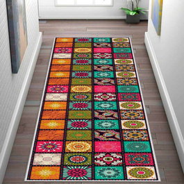 Conceptum Alfombra de Poliéster Multicolor 80 x 250 cm